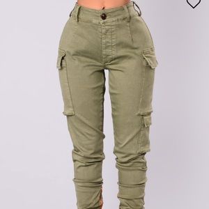 Olive green cargo pants